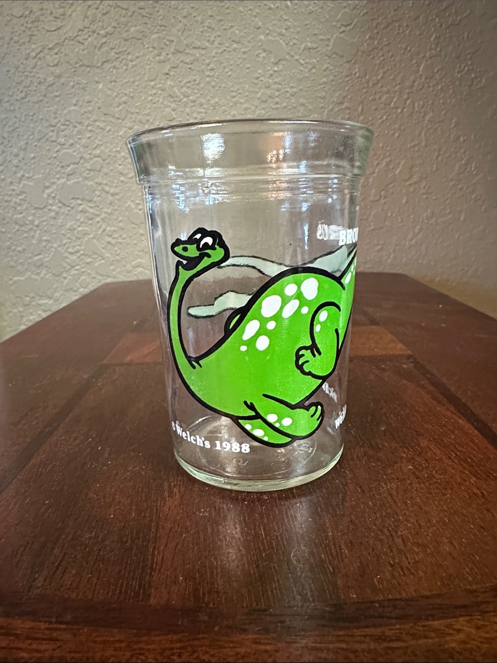 VTG 1988 Welch's Brontosaurus Dinosaur Collectible Juice Glass